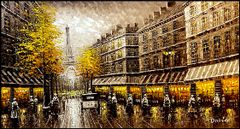 TRANH TREO TƯỜNG PHÒNG KHÁCH - TRANH PHONG CẢNH CHÂU ÂU CỔ ĐIỂN - KHỔ LỚN | MÃ T3D-3608