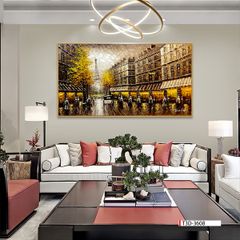 TRANH TREO TƯỜNG PHÒNG KHÁCH - TRANH PHONG CẢNH CHÂU ÂU CỔ ĐIỂN - KHỔ LỚN | MÃ T3D-3608