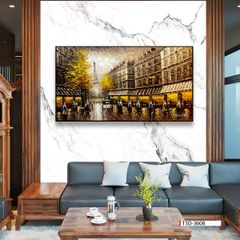TRANH TREO TƯỜNG PHÒNG KHÁCH - TRANH PHONG CẢNH CHÂU ÂU CỔ ĐIỂN - KHỔ LỚN | MÃ T3D-3608