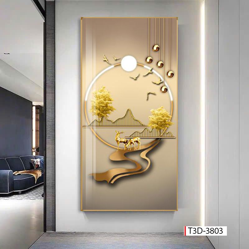 BST168 - TRANH TREO TƯỜNG HÀNH LANG - TRANH TREO TƯỜNG HIỆN ĐẠI HUƠU TÀI LỘC