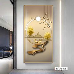 BST168 - TRANH TREO TƯỜNG HÀNH LANG - TRANH TREO TƯỜNG HIỆN ĐẠI HUƠU TÀI LỘC