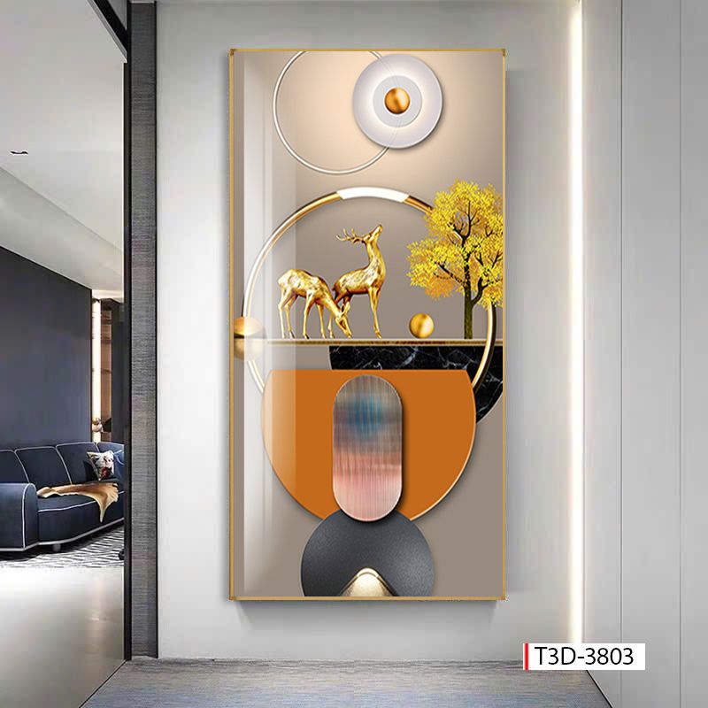 BST168 - TRANH TREO TƯỜNG HÀNH LANG - TRANH TREO TƯỜNG HIỆN ĐẠI HUƠU TÀI LỘC