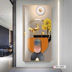 BST168 - TRANH TREO TƯỜNG HÀNH LANG - TRANH TREO TƯỜNG HIỆN ĐẠI HUƠU TÀI LỘC