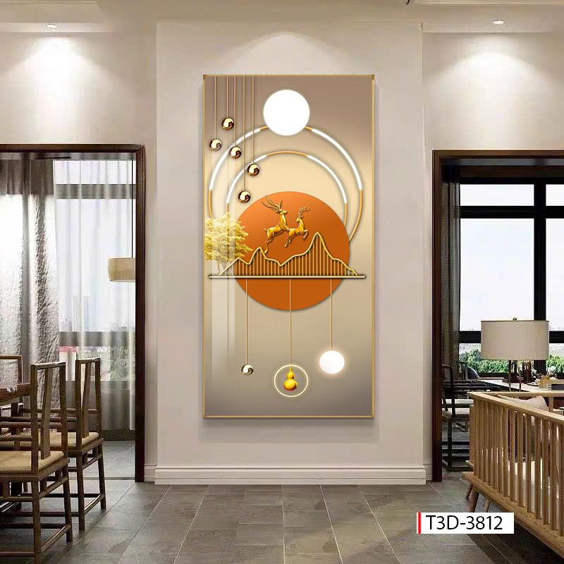 BST168 - TRANH TREO TƯỜNG HÀNH LANG - TRANH TREO TƯỜNG HIỆN ĐẠI HUƠU TÀI LỘC