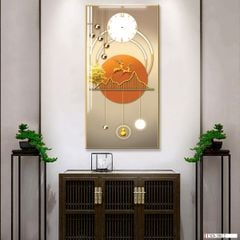 TRANH ĐỒNG HỒ TREO TƯỜNG - TRANH TREO TƯỜNG KHUNG HỢP KIM | MÃ T3D-3812