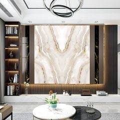 BST04 - TẤM PVC ỐP TƯỜNG - PHÒNG KHÁCH VÁCH TIVI - TRANH VÂN ĐÁ ĐỐI XỨNG - KHỔ LỚN