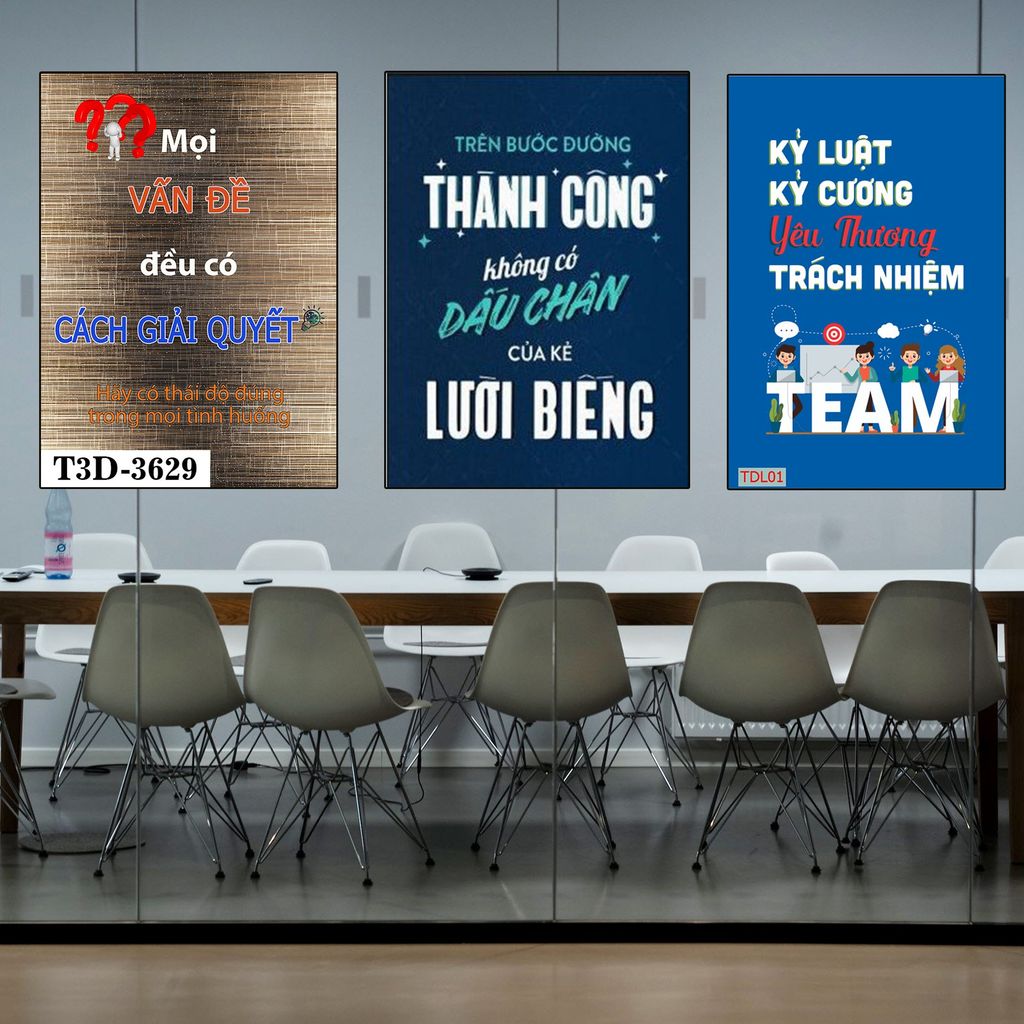 TRANH TREO TƯỜNG PHÒNG LÀM VIỆC - TRANH SLOGAN ĐỘNG LỰC | MÃ T3D-3976