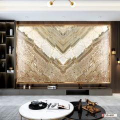 BST13 - TẤM PVC ỐP TƯỜNG - PHÒNG KHÁCH VÁCH TIVI - TRANH VÂN ĐÁ ĐỐI XỨNG - KHỔ LỚN