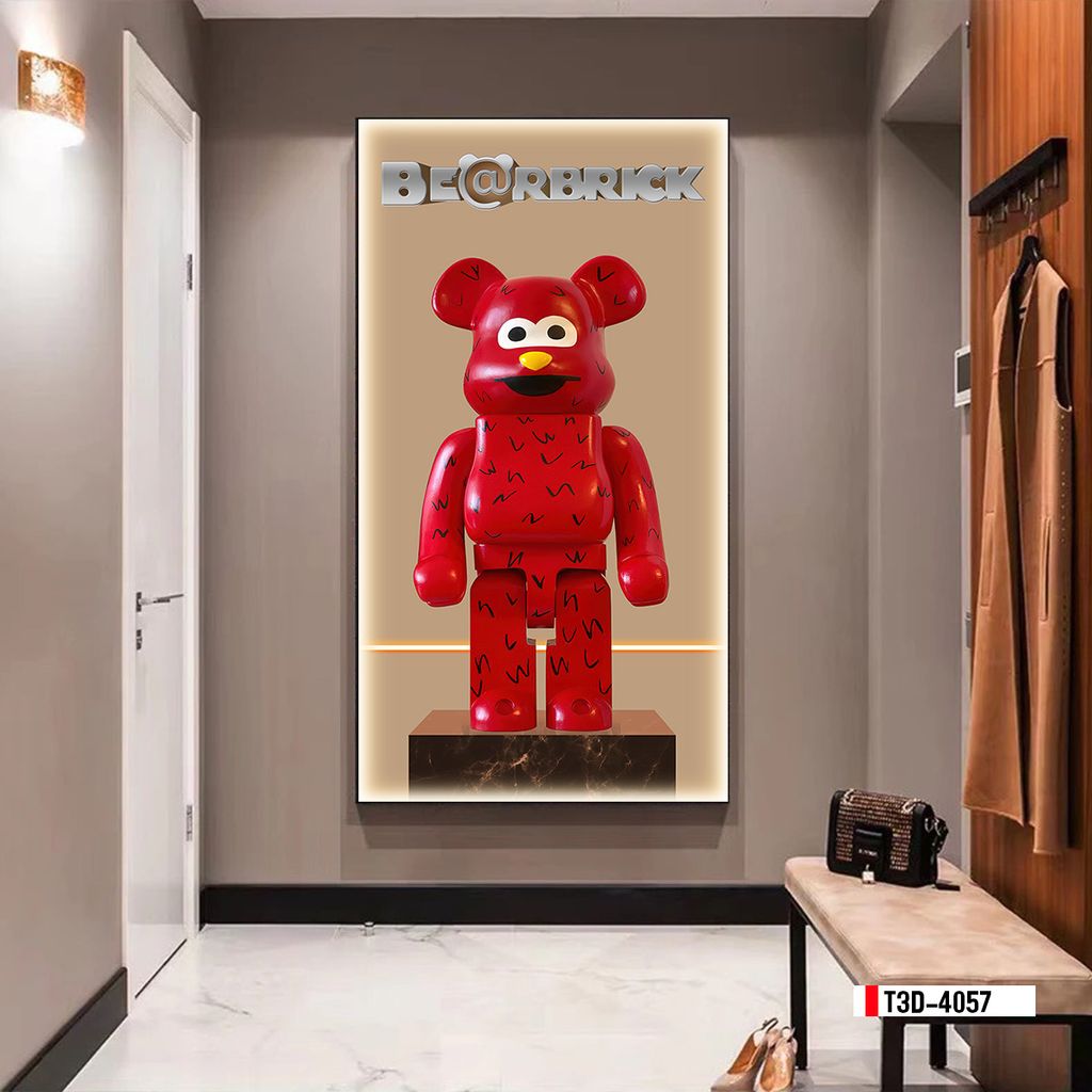 TRANH TREO NHÀ HÀNG, KHÁCH SẠN - CẦU THANG LỐI ĐI - TRANH KAW và BEARBRICK | MÃ T3D-4057
