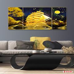 TRANH TREO PHÒNG KHÁCH - TRANH THUẬN BUỒM XUÔI GIÓ GHÉP BỘ 3 BỨC | MÃ T3D-4112-TB803