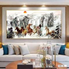 TRANH TREO TƯỜNG - TRANG TRÍ PHÒNG KHÁCH - CHỦ ĐỀ MÃ ĐÁO THÀNH CÔNG - MÃ T3D-41