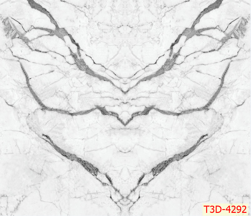 206 - TẤM ỐP VÂN ĐÁ ĐỐI XỨNG VÁCH TIVI - PHÒNG KHÁCH - TẤM ỐP PVC PHÒNG KHÁCH |  MÃ TRANH T3D-4292