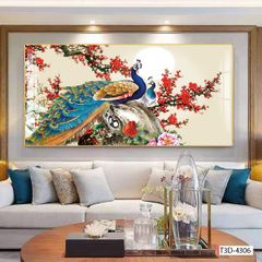 BST80 - TRANH TREO TƯỜNG - TRANH CÔNG RỒNG PHƯỢNG HỔ - TRANG TRÍ PHÒNG KHÁCH, SAU SOFA - TRANH NGANG