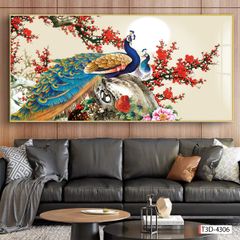 TRANH TREO TƯỜNG - PHÒNG KHÁCH, SAU SOFA - CHỦ ĐỀ CÔNG PHU THÊ VIÊN MÃN - KHỔ LỚN - MÃ: T3D-4306