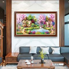 TRANH TREO TƯỜNG PHÒNG KHÁCH - TRANH PHONG CẢNH CHÂU ÂU CỔ ĐIỂN - KHỔ LỚN | MÃ T3D-4370