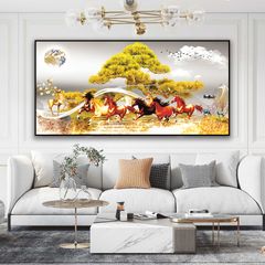 TRANH TREO TƯỜNG - TRANG TRÍ PHÒNG KHÁCH - CHỦ ĐỀ MÃ ĐÁO THÀNH CÔNG - MÃ T3D-4406