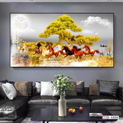 BST05 - TRANH TREO PHÒNG KHÁCH HIỆN ĐẠI - TRANH TRANG TRÍ - TRANH TREO TƯỜNG MÃ ĐÁO THÀNH CÔNG - KIỂU TRANH LIỀN KHỔ