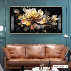 671 - TRANH TREO PHÒNG PHÒNG KHÁCH HIỆN ĐẠI - TRANH TRANG TRÍ - TRANH TREO TƯỜNG HOA BÌNH HOA - KIỂU TRANH LIỀN KHỔ | MÃ T3D-44134725