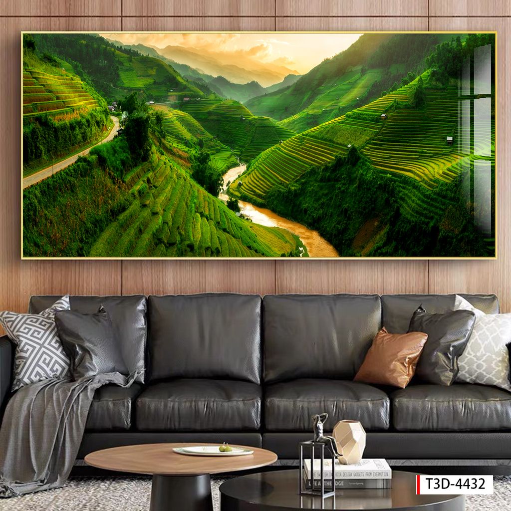 BST35 - TRANH TREO TƯỜNG - TRANG TRÍ NHÀ HÀNG, CAFE, GIẢI TRÍ - CHỦ ĐỀ PHONG CẢNH THIÊN NHIÊN - KHỔ LỚN