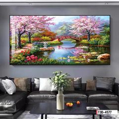 TRANH PHONG CẢNH THIÊN NHIÊN - TRANH SƠN DẦUTREO PHÒNG KHÁCH - SAU SOFA - PHÒNG ĂN | MÃ T3D-4577