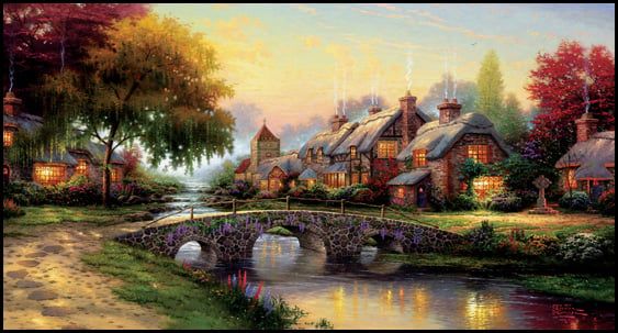 TRANH TREO TƯỜNG PHÒNG KHÁCH - TRANH PHONG CẢNH CHÂU ÂU CỔ ĐIỂN - KHỔ LỚN | MÃ T3D-4578