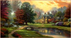 TRANH TREO TƯỜNG PHÒNG KHÁCH - TRANH PHONG CẢNH CHÂU ÂU CỔ ĐIỂN - KHỔ LỚN | MÃ T3D-4579