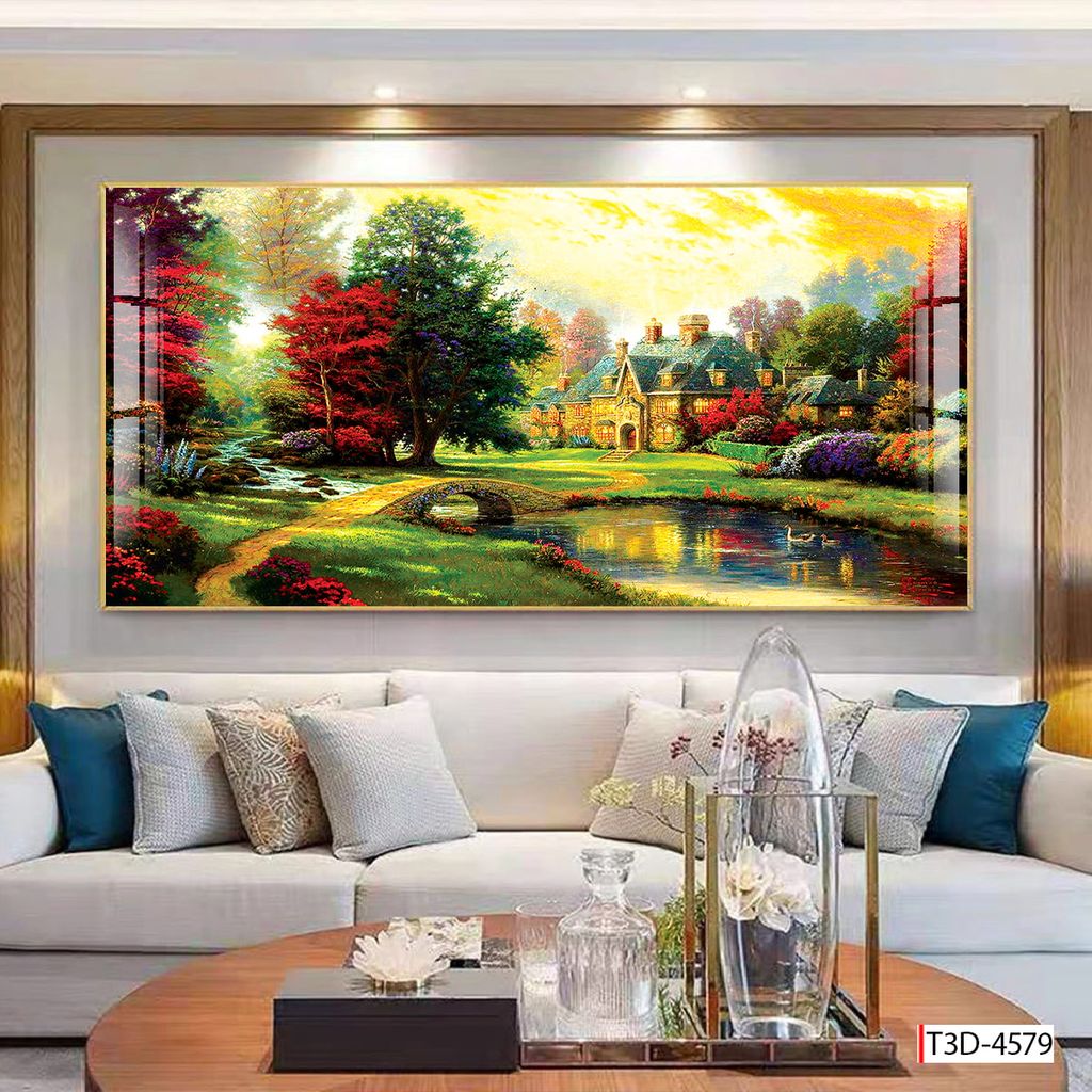 BST56 - TRANH TREO TƯỜNG - PHÒNG KHÁCH, SAU SOFA - TRANH PHONG CẢNH THIÊN NHIÊN - KHỔ LỚN