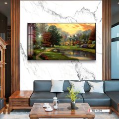 TRANH TREO TƯỜNG PHÒNG KHÁCH - TRANH PHONG CẢNH CHÂU ÂU CỔ ĐIỂN - KHỔ LỚN | MÃ T3D-4579