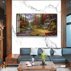 TRANH TREO TƯỜNG PHÒNG KHÁCH - TRANH PHONG CẢNH CHÂU ÂU CỔ ĐIỂN - KHỔ LỚN | MÃ T3D-4580