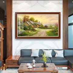TRANH TREO TƯỜNG PHÒNG KHÁCH - TRANH PHONG CẢNH CHÂU ÂU CỔ ĐIỂN - KHỔ LỚN | MÃ T3D-4582