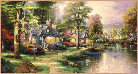 TRANH TREO TƯỜNG PHÒNG KHÁCH - TRANH PHONG CẢNH CHÂU ÂU CỔ ĐIỂN - KHỔ LỚN | MÃ T3D-4583