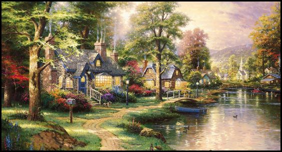 TRANH TREO TƯỜNG PHÒNG KHÁCH - TRANH PHONG CẢNH CHÂU ÂU CỔ ĐIỂN - KHỔ LỚN | MÃ T3D-4583