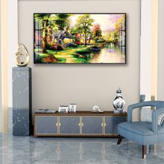 BST56 - TRANH TREO TƯỜNG - PHÒNG KHÁCH, SAU SOFA - TRANH PHONG CẢNH THIÊN NHIÊN - KHỔ LỚN