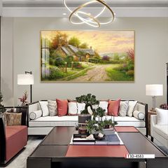 TRANH TREO TƯỜNG PHÒNG KHÁCH - TRANH PHONG CẢNH CHÂU ÂU CỔ ĐIỂN - KHỔ LỚN | MÃ T3D-4583