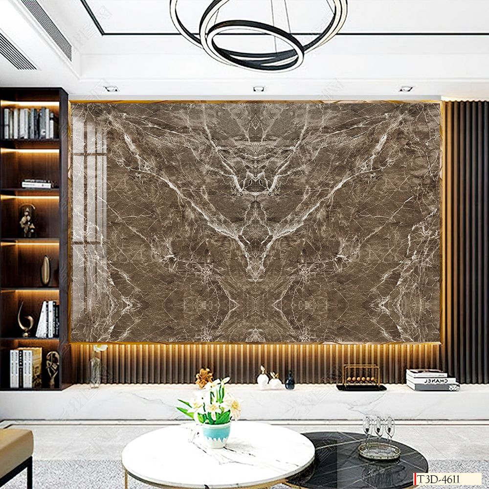 TRANH PVC ỐP TƯỜNG  - TRANH VÂN ĐÁ ĐỐI XỨNG | T3D-4611