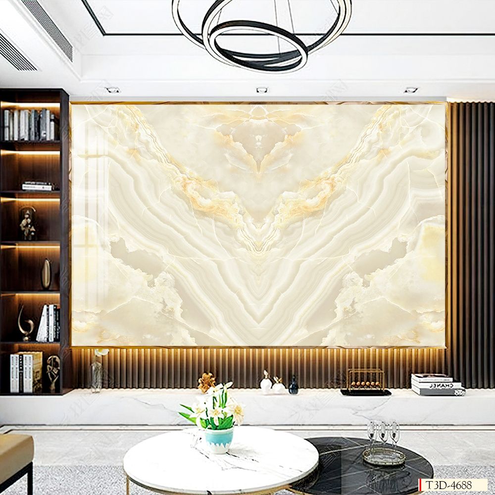 BST140 - TRANH PVC ỐP TƯỜNG - TRANG TRÍ PHÒNG KHÁCH, SAU SOFA, LỄ TÂN - TRANH VÂN ĐÁ ĐỐI XỨNG - KHỔ LỚN