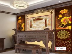 TRANH VẢI DÁN TƯỜNG 3D PHÒNG THỜ - TRANH VẢI TRÚC CHỈ | MÃ T3D-4722