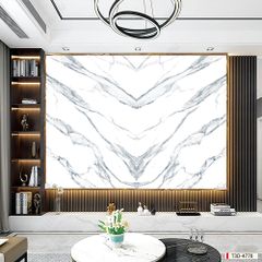 TRANH PVC ỐP TƯỜNG - VÁCH TRANG TRÍ PHÒNG KHÁCH - TRANH VÂN ĐÁ ĐỐI XỨNG | T3D-4770