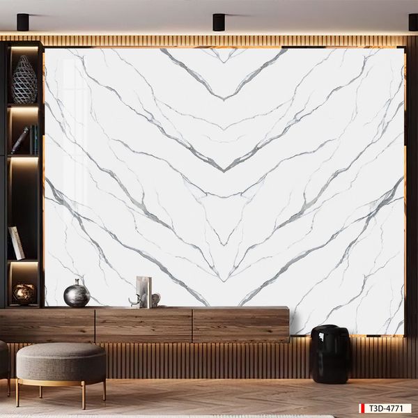 TRANH PVC ỐP TƯỜNG - TRANG TRÍ PHÒNG KHÁCH, SAU SOFA, LỄ TÂN - TRANH VÂN ĐÁ ĐỐI XỨNG - KHỔ LỚN - MÃ:T3D-4771