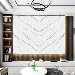 TRANH PVC ỐP TƯỜNG - VÁCH TRANG TRÍ QUẦY LỄ TÂN - TRANH VÂN ĐÁ ĐỐI XỨNG | T3D-4771