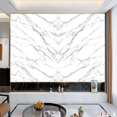 TRANH PVC ỐP TƯỜNG - TRANG TRÍ PHÒNG KHÁCH, SAU SOFA, LỄ TÂN - TRANH VÂN ĐÁ ĐỐI XỨNG - KHỔ LỚN - MÃ:T3D-4773