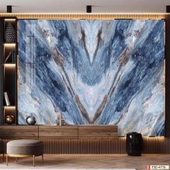 TRANH PVC ỐP TƯỜNG - VÁCH TRANG TRÍ TIVI PHÒNG KHÁCH - TRANH VÂN ĐÁ ĐỐI XỨNG | T3D-4776