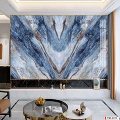 TRANH PVC ỐP TƯỜNG - VÁCH TRANG TRÍ TIVI PHÒNG KHÁCH - TRANH VÂN ĐÁ ĐỐI XỨNG | T3D-4776