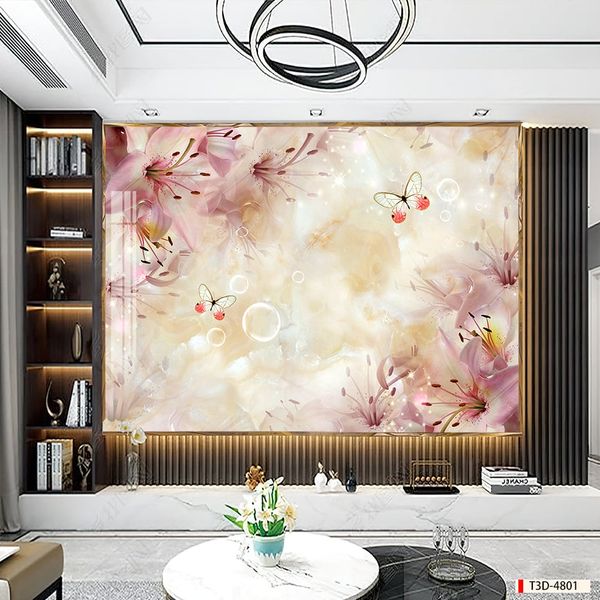 TRANH PVC ỐP TƯỜNG - VÁCH TRANG TRÍ PHÒNG KHÁCH - TRANH VÂN ĐÁ MÃ NÃO | MÃ T3D-4801