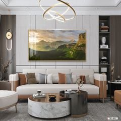 TRANH TREO PHÒNG KHÁCH - TRANH PHONG CẢNH THIÊN NHIÊN RỪNG NÚI - KHỔ LỚN | MÃ T3D-4893