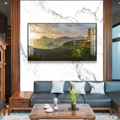 TRANH TREO PHÒNG KHÁCH - TRANH PHONG CẢNH THIÊN NHIÊN RỪNG NÚI - KHỔ LỚN | MÃ T3D-4893