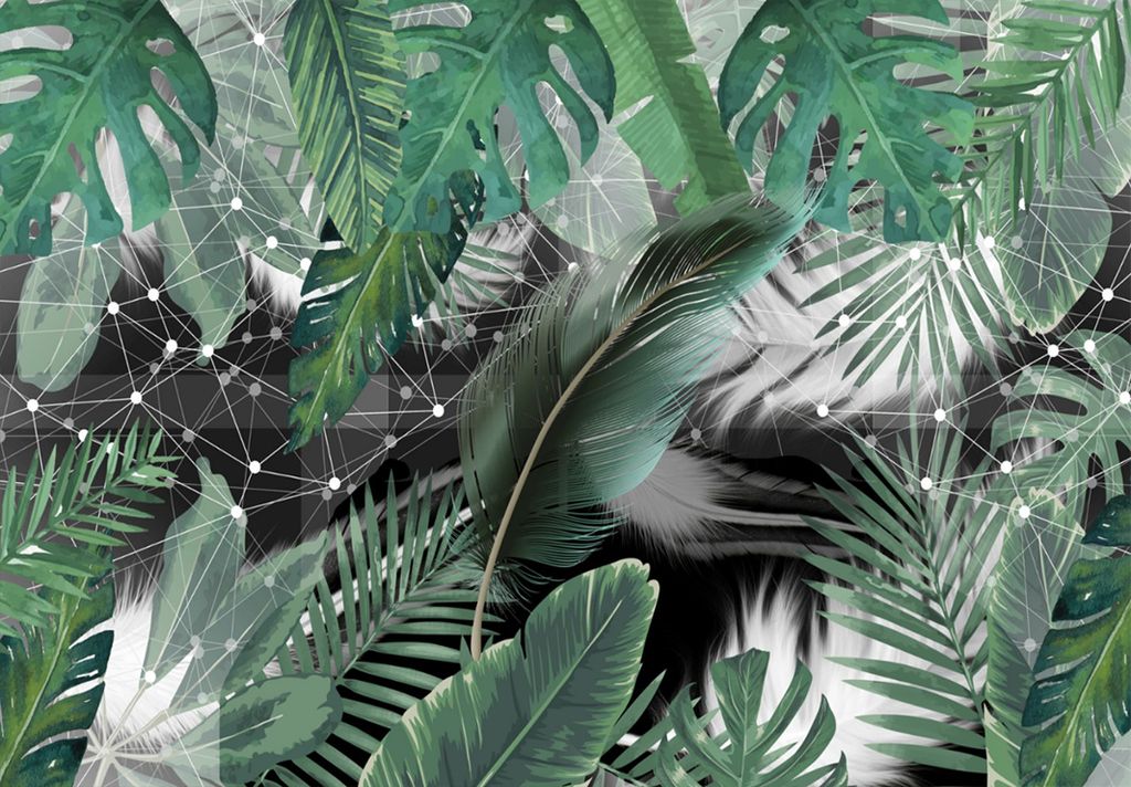 TRANH VẢI DÁN TƯỜNG 3D NHÀ HÀNG, CAFE - TRANH DÁN TƯỜNG TROPICAL NHIỆT ĐỚI | MÃ T3D-490