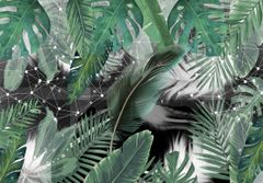 TRANH VẢI DÁN TƯỜNG 3D NHÀ HÀNG, CAFE - TRANH DÁN TƯỜNG TROPICAL NHIỆT ĐỚI | MÃ T3D-490