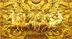 TRANH TREO TƯỜNG PHÒNG KHÁCH PHONG THỦY - TRANH MÃ ĐÁO THÀNH CÔNG | MÃ T3D-493