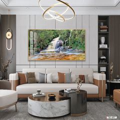 TRANH TREO PHÒNG KHÁCH - TRANH PHONG CẢNH THIÊN NHIÊN SÔNG SUỐI - KHỔ LỚN | MÃ T3D-4957